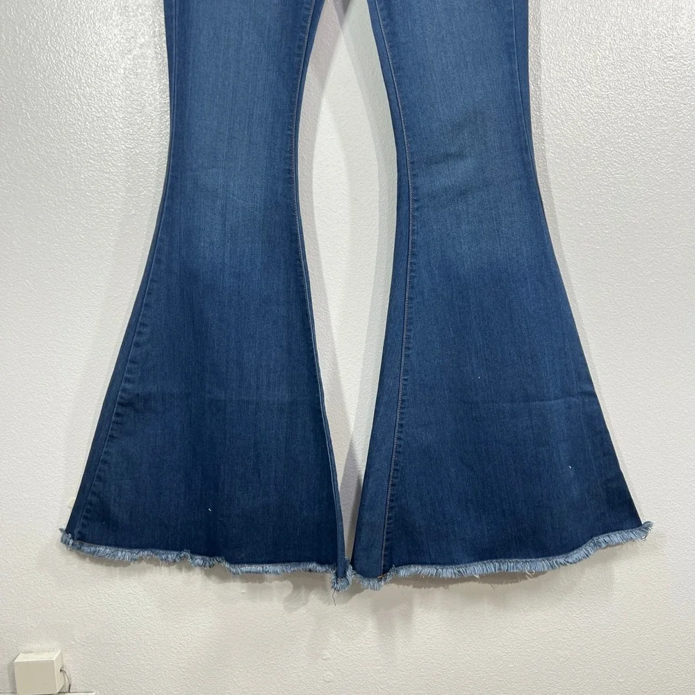Free People FP Y2K Extreme Flare‎ Jeans 28 Women Blue Boho Festival Made In USA